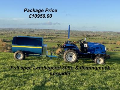 Landlegend & Fleming 30hp Tractor & 2 Yard muck spreader