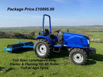 Landlegend & Fleming 40hp & 6ft heavy duty roller